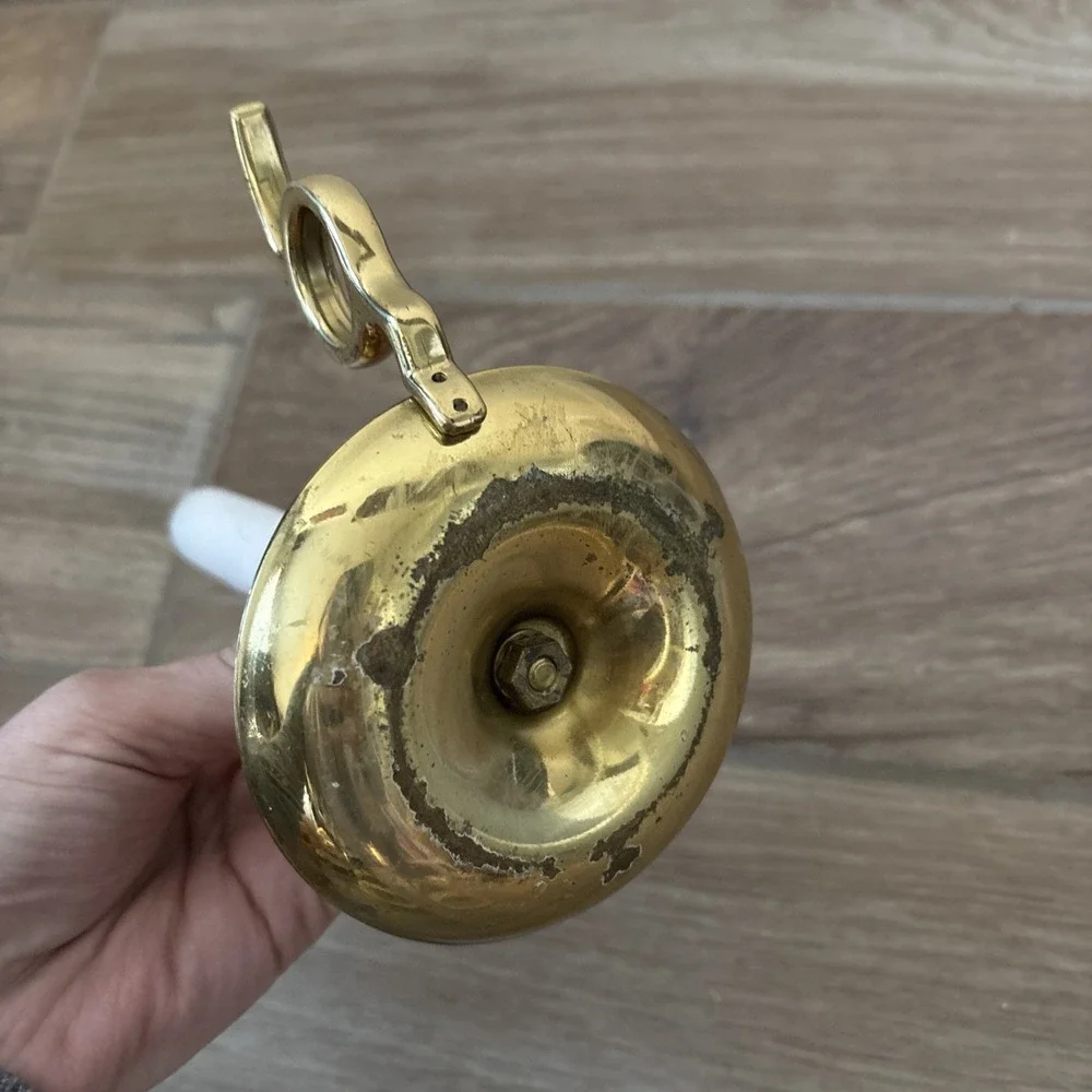 Brass Light Weight Taper Candle Holder with‎ Handle, Drip Plate 8